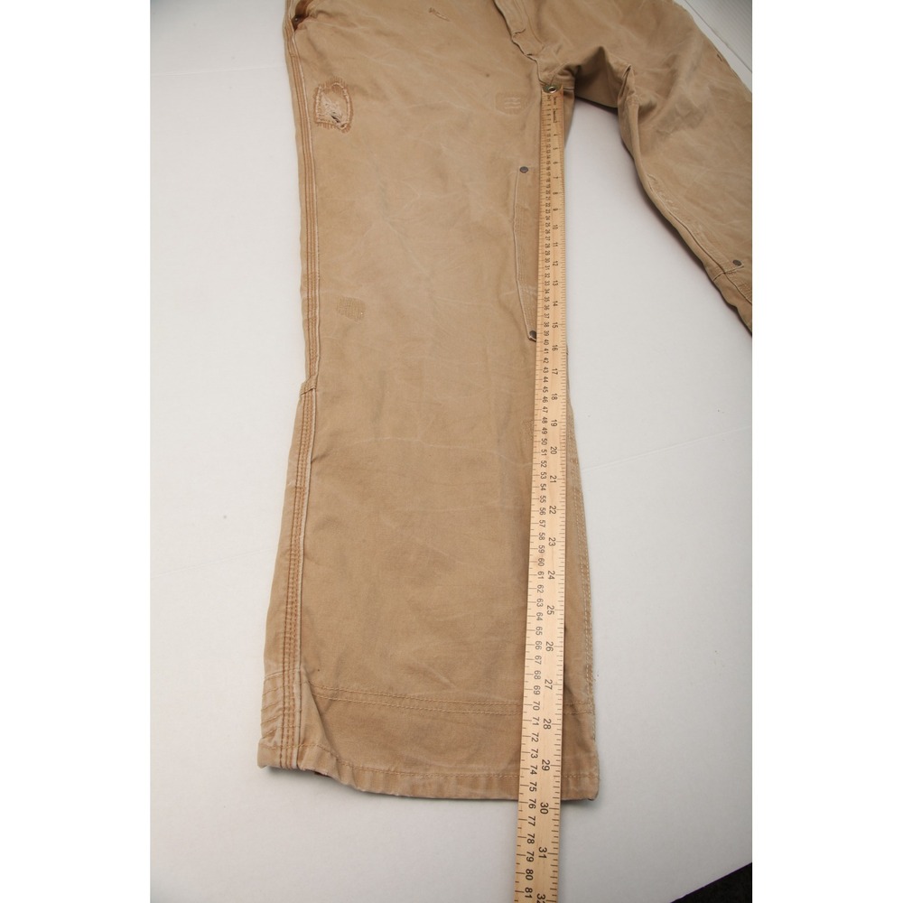Polo Ralph Lauren Mens 40/30 Distressed Canvas California Miner Pants Leather - Picture 12 of 16
